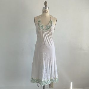 White embroidered DRESS